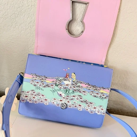 Loungefly Disney Alice in Wonderland Keyhole Crossbody Bag - Picture 2 of 4